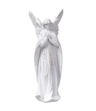 11.5" Glittered Angel White