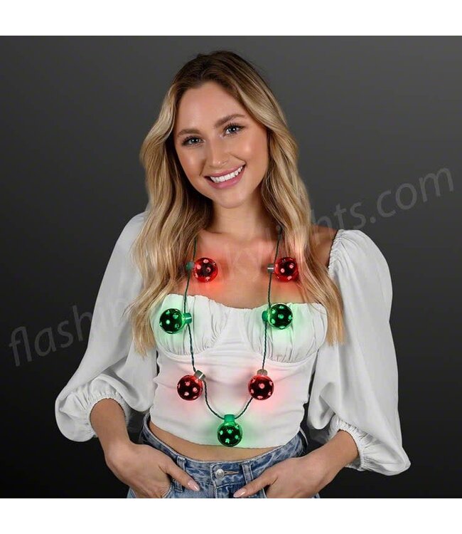 Christmas Disco Light Up Party Necklace