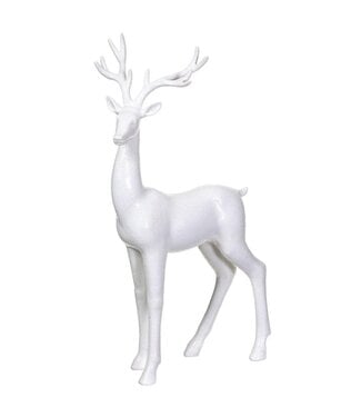 22" Glittered Reindeer White