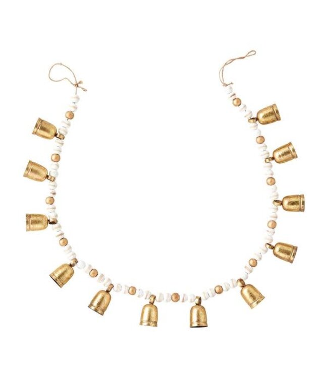 Wood Bead Bell Garland