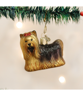 OLD WORLD CHRISTMAS Yorkie Ornament