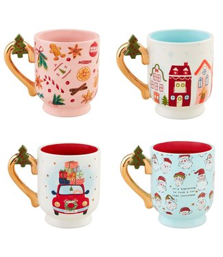 Christmas Pedestal Mugs
