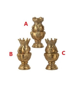 6" Resin Nutcracker Bust with Pedestal - Sold Individually