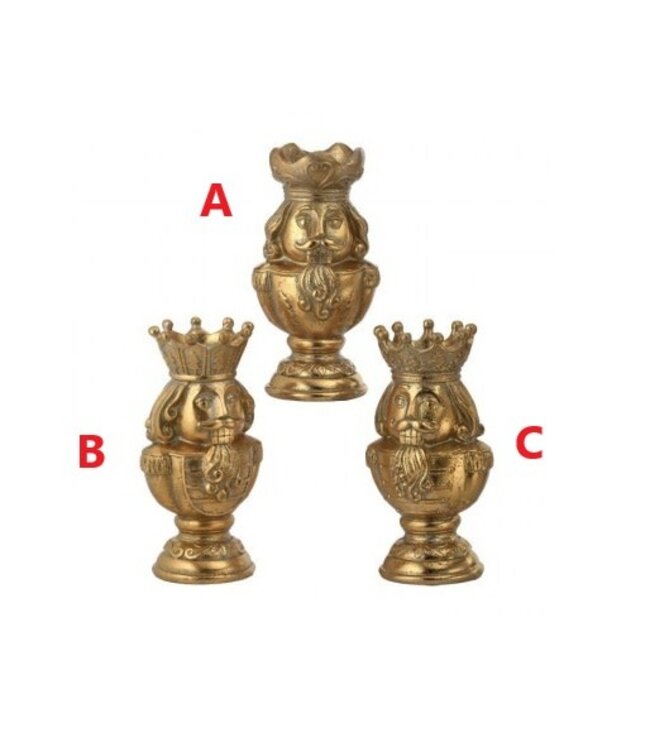 6" Resin Nutcracker Bust with Pedestal - Sold Individually