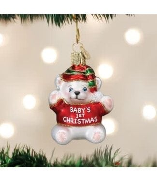 OLD WORLD CHRISTMAS Baby's 1st Christmas Ornament