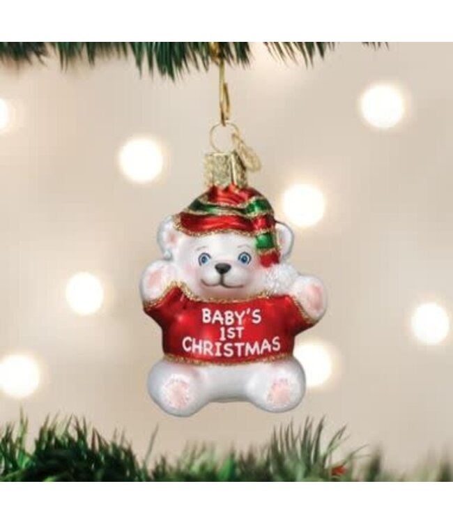 OLD WORLD CHRISTMAS Baby's 1st Christmas Ornament