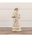 11.5" Santa in White w/ Silver Glitter