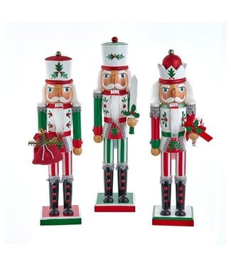 15" Jolly Red & Green Nutcracker