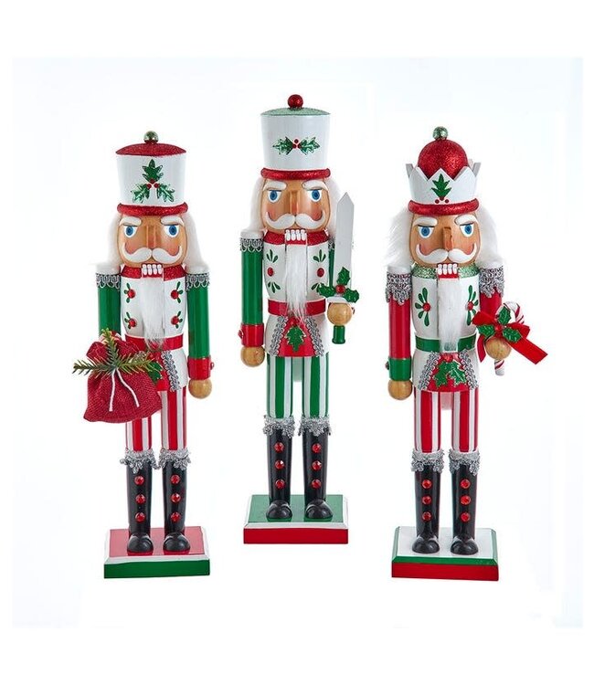 15" Jolly Red & Green Nutcracker