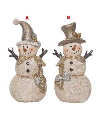 Res Metallic Snowman Figurine