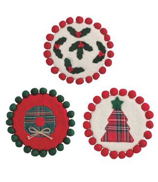 Classic Christmas Felted Trivet