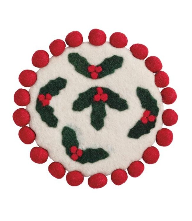 Classic Christmas Felted Trivet