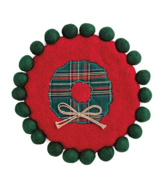 Classic Christmas Felted Trivet