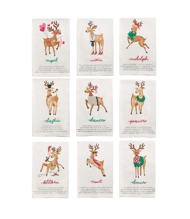 Reindeer Poem Towels