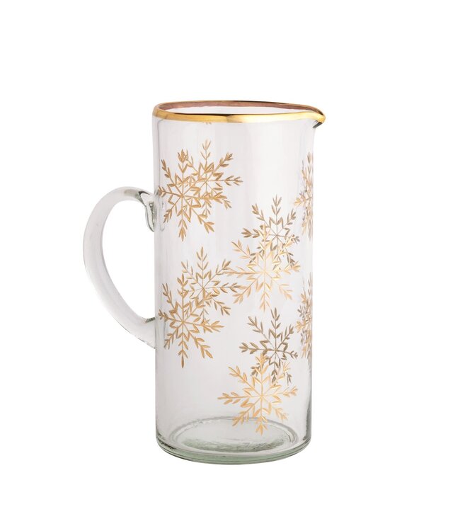 Etched Snowflake Pitcher