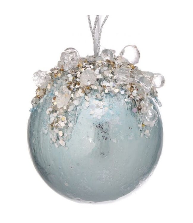 4" Heavy Jeweled Ball Ornament