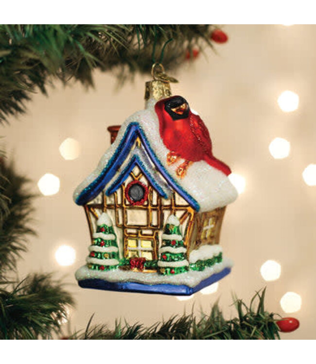 OLD WORLD CHRISTMAS Cardinal Birdhouse Ornament