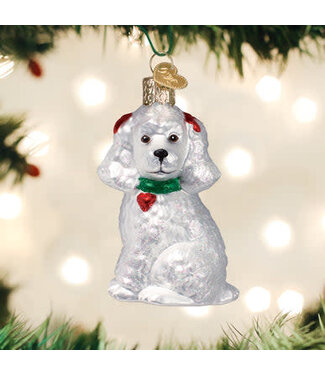OLD WORLD CHRISTMAS White Poodle