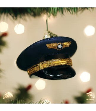 OLD WORLD CHRISTMAS Pilot's Cap Ornament