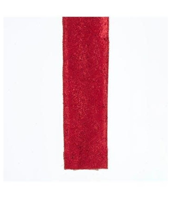 2.5inX10yd Red Glitter Ribbon