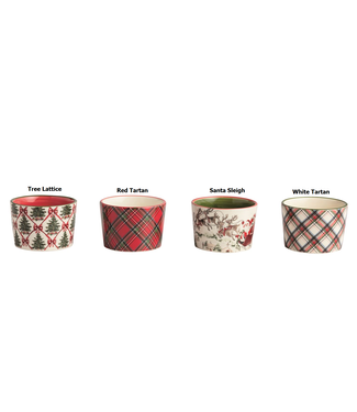 Tartan Christmas Tidbit Dishes