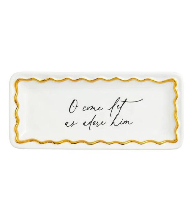 Christmas Gold Edge Sentiment Trays