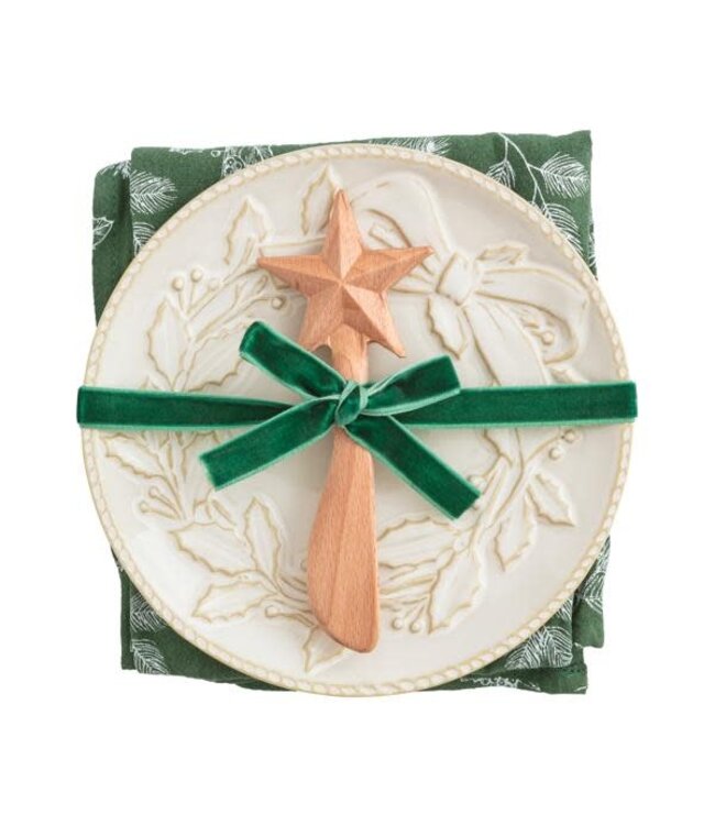 White Christmas Appetizer Plate Sets