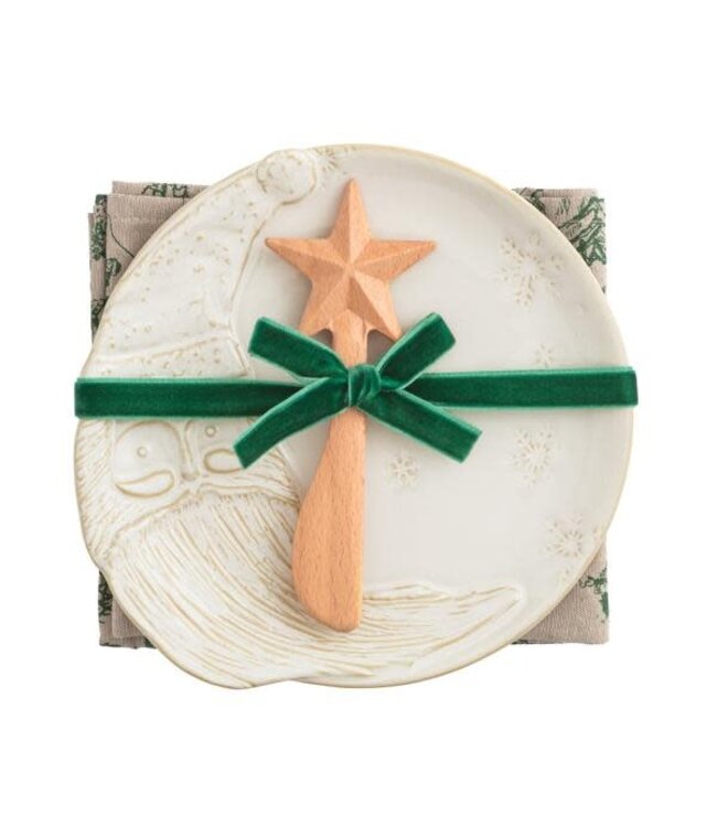 White Christmas Appetizer Plate Sets