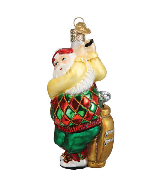 OLD WORLD CHRISTMAS Golfing Santa Ornament