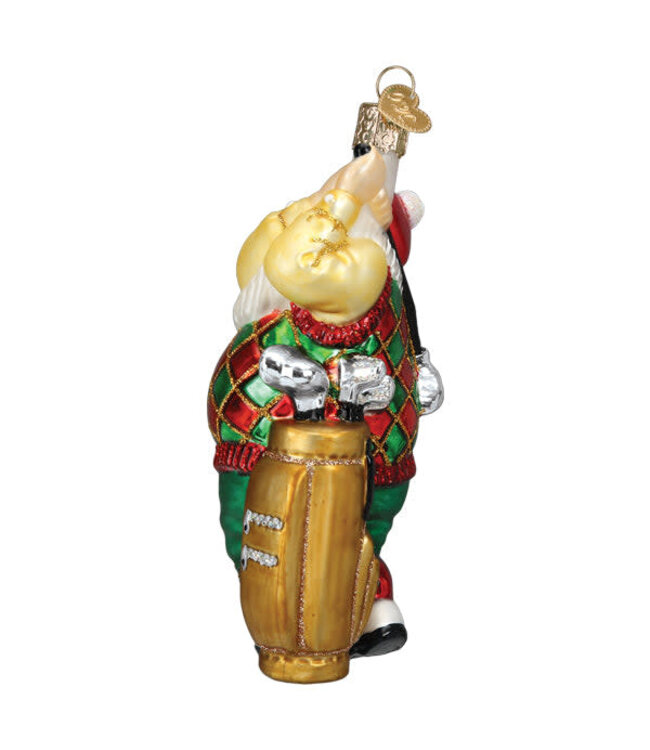 OLD WORLD CHRISTMAS Golfing Santa Ornament