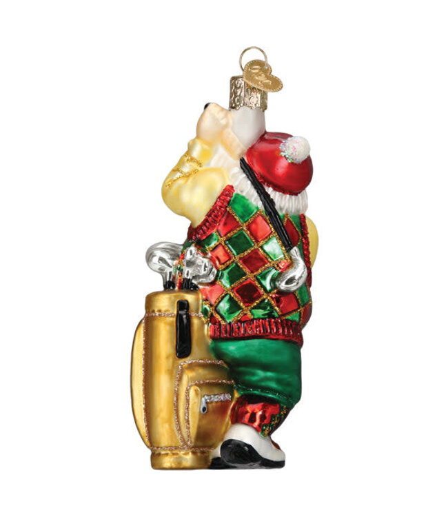 OLD WORLD CHRISTMAS Golfing Santa Ornament