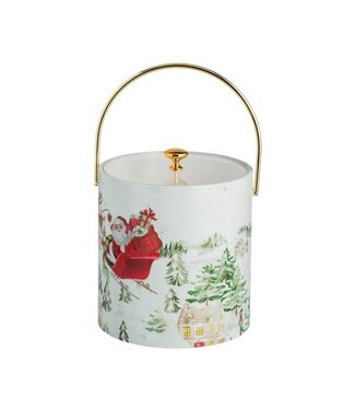 Santa Christmas Scene Ice Bucket