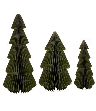 Green Handmade Paper Trees