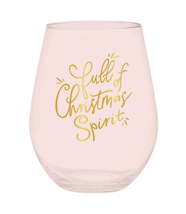 Wine Glass - Full of Christmas Spirit