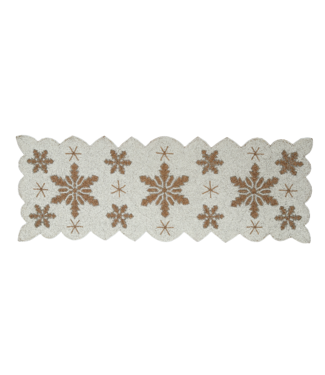 Snowflake Beaded Table Runner