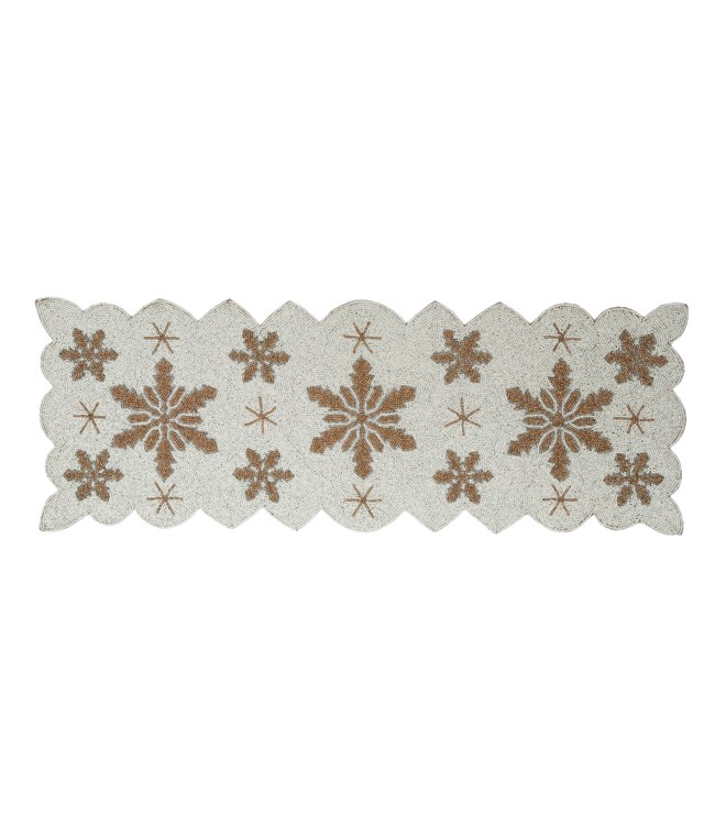 Snowflake Beaded Table Runner