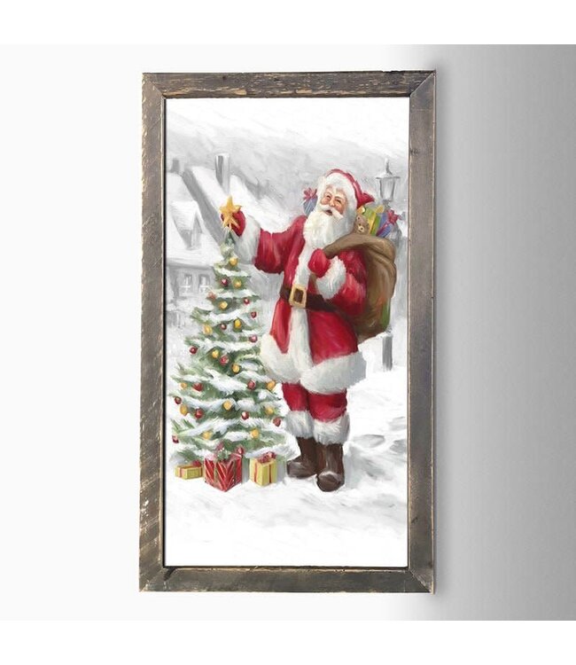 Santa with Outdoor Tree H Natural HS