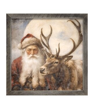Reindeer with Santa 4 Natural XL