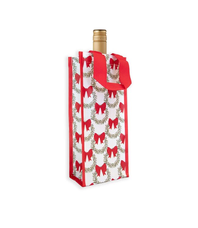 Wine Bag Red Wreath