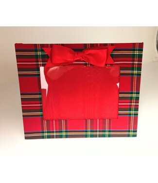 5 x 7 Highlander Plaid Horizontal Frame with Red Satin Bow