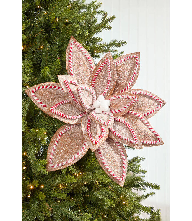 30" Sugar/Spice Poinsettia Stem