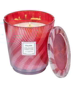 VOLUSPA Crushed Candy Cane 5 Heart Candle VOLUSPA Crushed Candy Cane 5 Heart Candle
