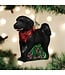 OLD WORLD CHRISTMAS Black Doodle Dog Ornament