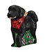 OLD WORLD CHRISTMAS Black Doodle Dog Ornament