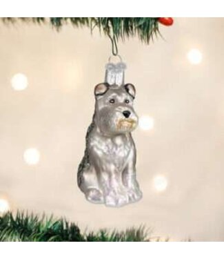OLD WORLD CHRISTMAS Grey Schnauzer Ornament