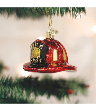 OLD WORLD CHRISTMAS Fireman's Helmet Ornament