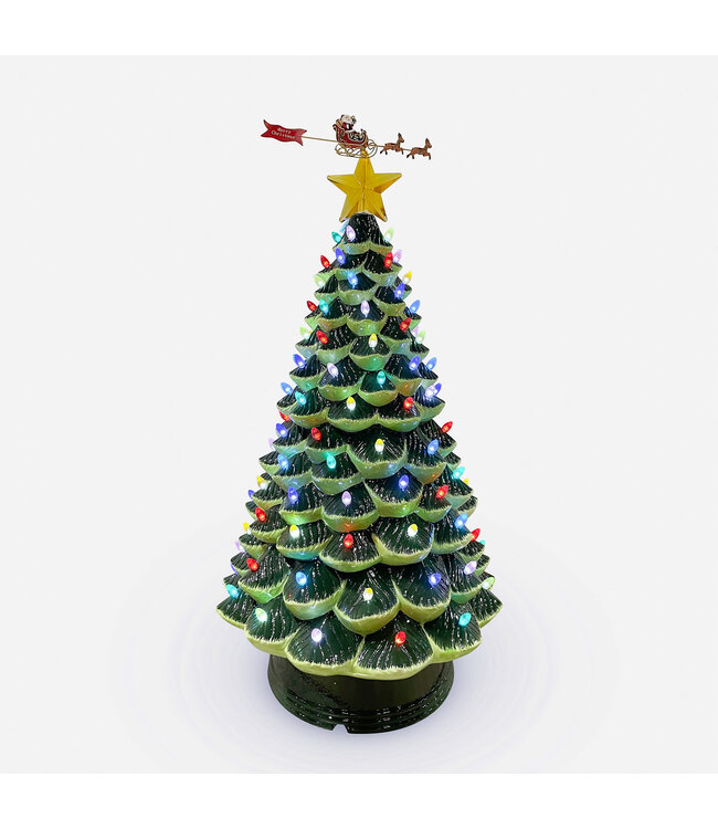 Revolving Lighted Christmas Display Tree