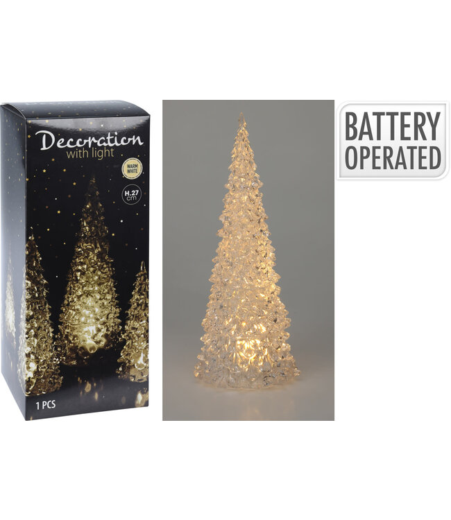 Xmas Tree Acrylic With Warm White Light