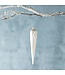 Frosty Pearl Glass Icicle Ornament