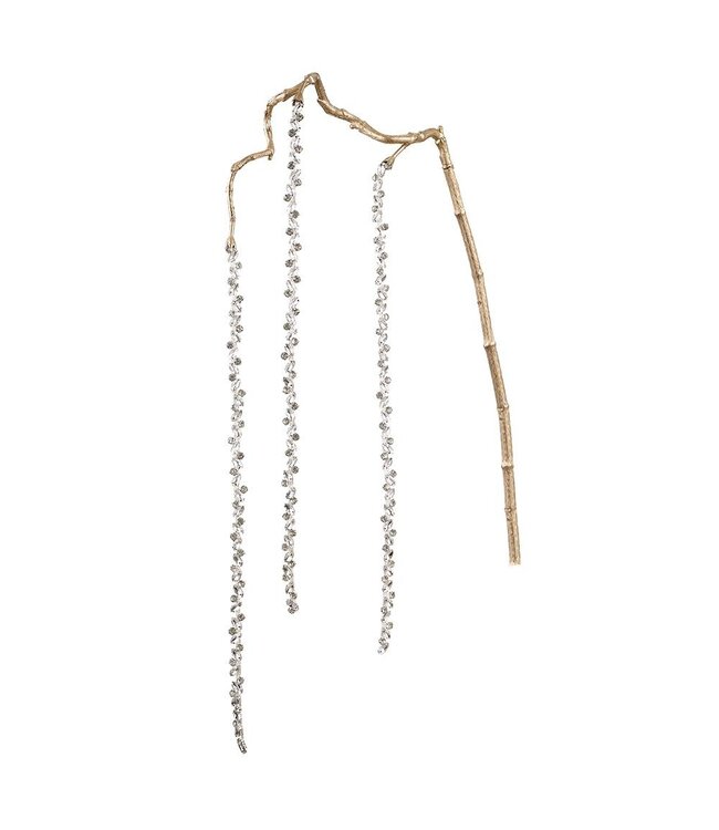 40" Diamond Amaranthus Hanging Spray Silver